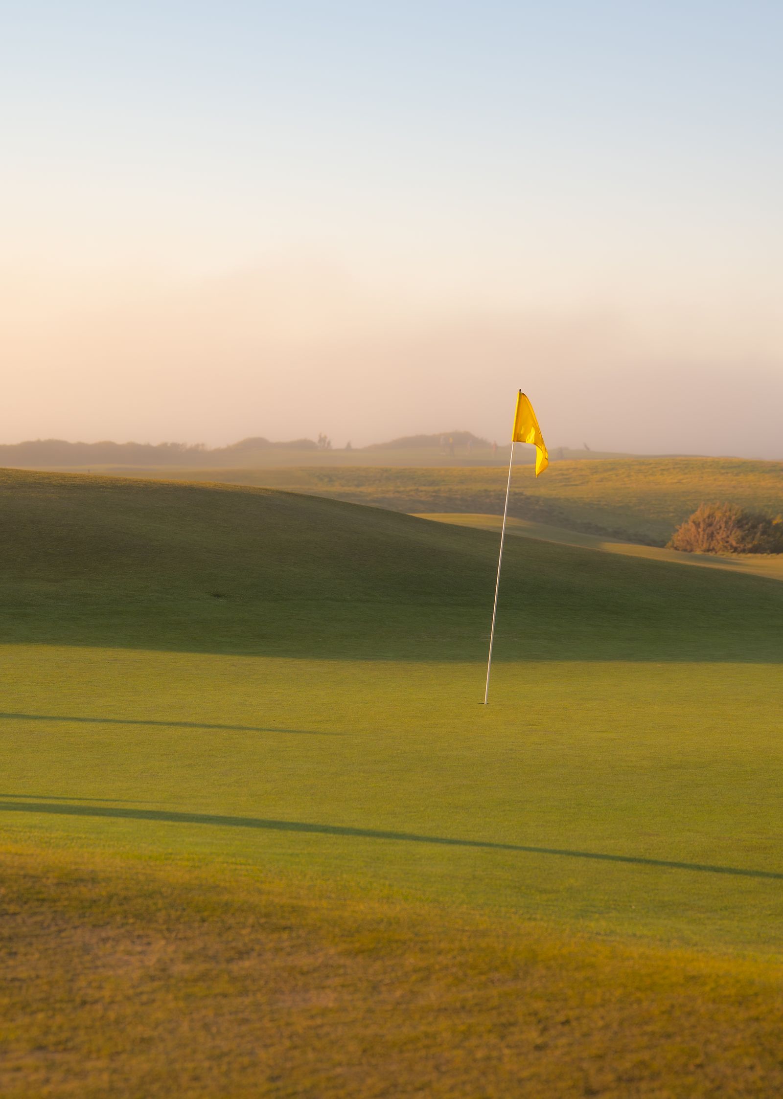 A fairway at golden hour